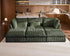 Oversized Modular Sofa, Extra Deep Cloud Corduroy Sectional Couch with Ottoman Chaise, Fluffy Chenille 6 Seater Couch Bed for Living Room, Villa (Sofa Bed 6 Seater, Corduroy Green)