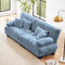 Modular Sectional Sofa, Comfy Cloud Couch Oversized Loveseat, Sectional Couches for Living Room, Modern Chenille Couch for Bedroom, Sleeper Deep Seat Sofa with Throw Pillows, Blue