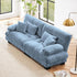 Modular Sectional Sofa, Comfy Cloud Couch Oversized Loveseat, Sectional Couches for Living Room, Modern Chenille Couch for Bedroom, Sleeper Deep Seat Sofa with Throw Pillows, Blue