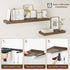 Wide Floating Shelves for Wall 12 Inch Deep, 48" X 12" X 2" Floating Shelf, 2 Inch Thick Shelf for Bathroom Bedroom Kitchen Book Room, Heavy Duty 75lbs Shelves for Farmhouse Decor Set of 2, Walnut