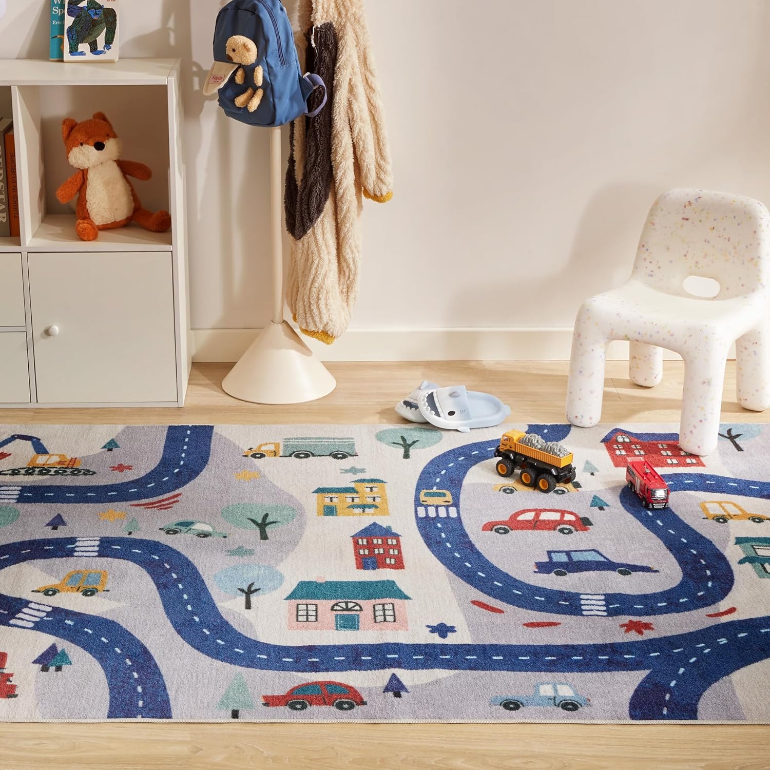 Kids Rugs for Playroom, Non Slip Area Rugs for Bedroom - City View