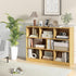 Tangkula 8-Cube Bookcase, Wood 3 Tier Open Storage Bookshelf, Modern Multipurpose Display Cabinet for Living Room, Study, Reading Nook, 48 x 12.5 x 36.5 Inch, Burlywood