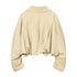 Women's Jacket Beige Peter Pan Collar BYMANYC ® New York SOHO RUCHED DRAWSTRING SHORT JACKET - New Collection