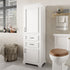 Freestanding Bathroom Vanity Tall With Damping Hinge Doors, Adjustable Shelves - White