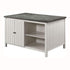 Counter Height Dining Table With Storage Cabinet Base - Dark Gray / Off White / Off White / Gray