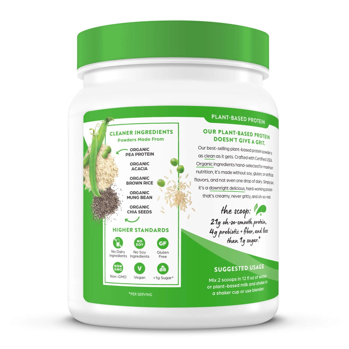 Orgain Organic Plant-Based Protein Powder - Sweet Vanilla Bean (2.03 Lbs)