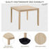 Modern 5-Piece Wooden Dining Table Set for 4 People in Light Oak