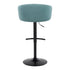 Claire - Contemporary Adjustable Barstool With Swivel With Rounded T Footrest (Set of 2)