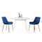 Aufurr Contemporary 3-Piece Dining Set White Round Dining Table with 2 Chairs