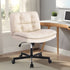 Large Size Swivel Home Office Desk Chair Armless Office Room Chair - Beige