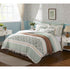 9 Piece Cotton Percale Comforter Set Aqua