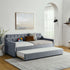 Size Upholstered Daybed With Trundle And USB Charging Armrest