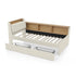 Upholstered Daybed With Storage Headboard, Wireless Charging, LED Lights
