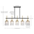 Chandelier 5 Light, Fixture Over Table - Black / Gold