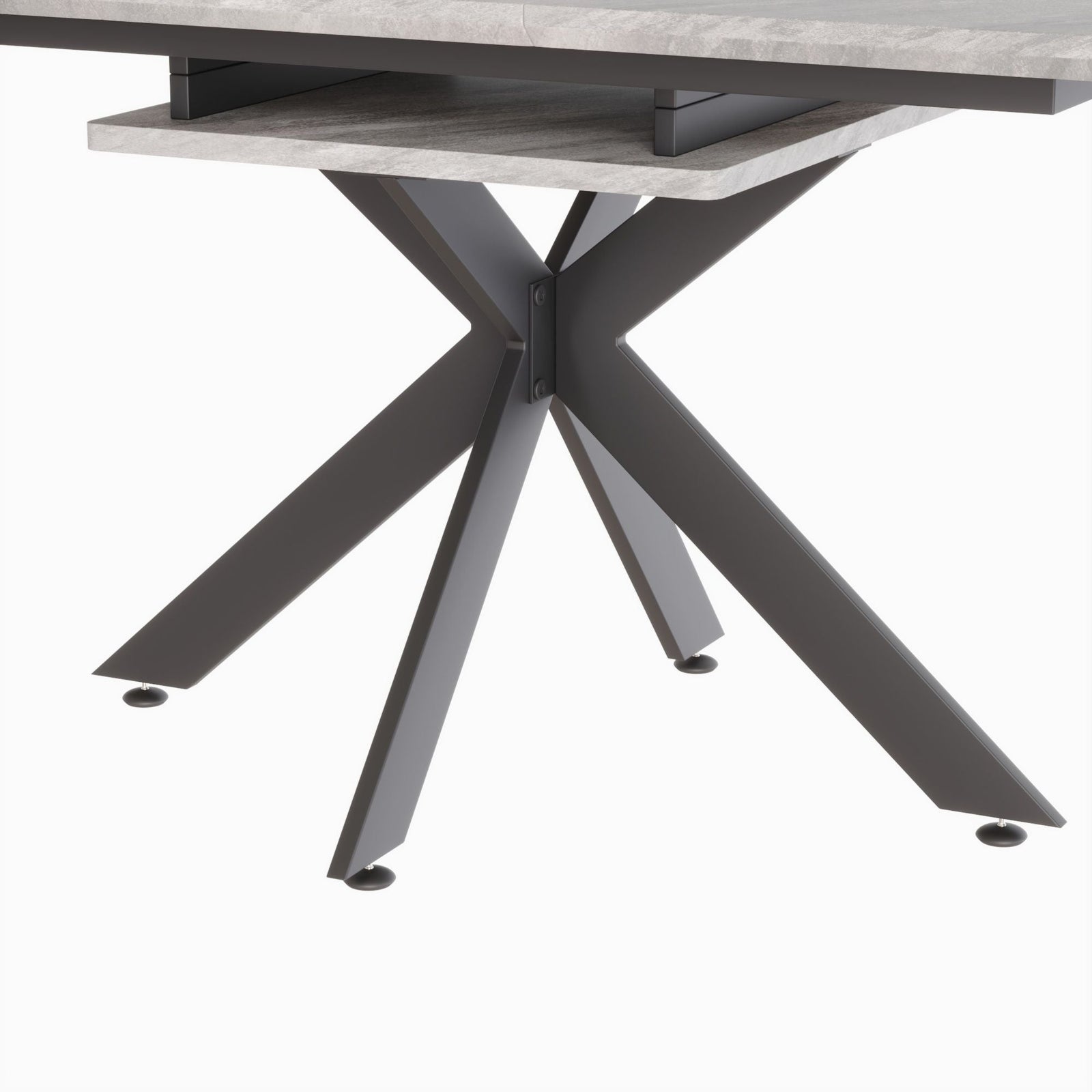 Modern Extendable Dining Table Set With Soft Padded Armless Chairs