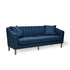 Contemporary 3 Seater Sofa with Plush Accents - Fabric