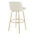 Toriano - Contemporary Fixed Height Barstool With Swivel And Round Footrest (Set of 2)