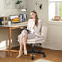 Large Size Swivel Home Office Desk Chair Armless Office Room Chair - Beige
