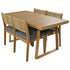 U_Style Multi-Person Outdoor Acacia Wood Dining Table and Chair Set