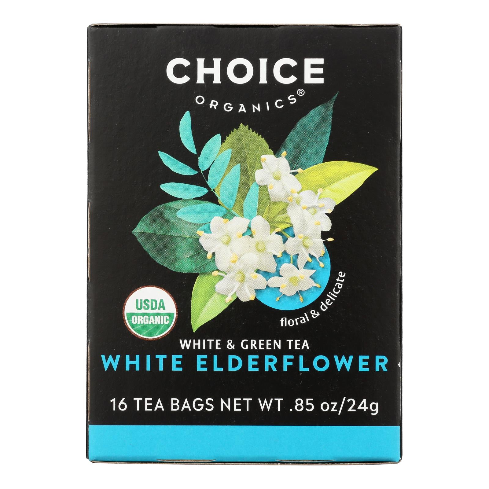 Choice Organic Teas - Tea Whit Elderflower (Pack of Sixteen Bags)