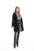 Genuine  French Orylag Fur Italian Cashmere Wool Coat 85cm