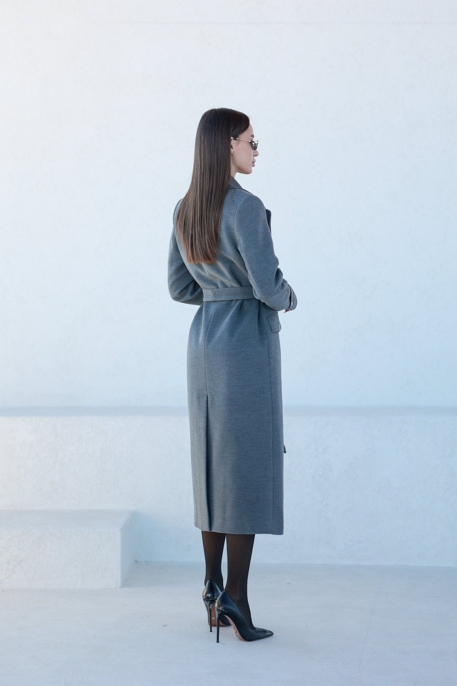 Alaska Classic Cashmere Blend Overcoat in Grey