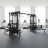 8 Stack Megatron Standard Jungle Gym - 2 Colors - Muscle D Fitness - Black/Silver, Lat Pulldown, Pull-up, Low Row, Single/Double Pulleys