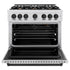 ZLINE 36"Classic Gas Range, Convection Gas Oven, DuraSnow® Stainless Steel, Matte Black CGRSZ-36-MB