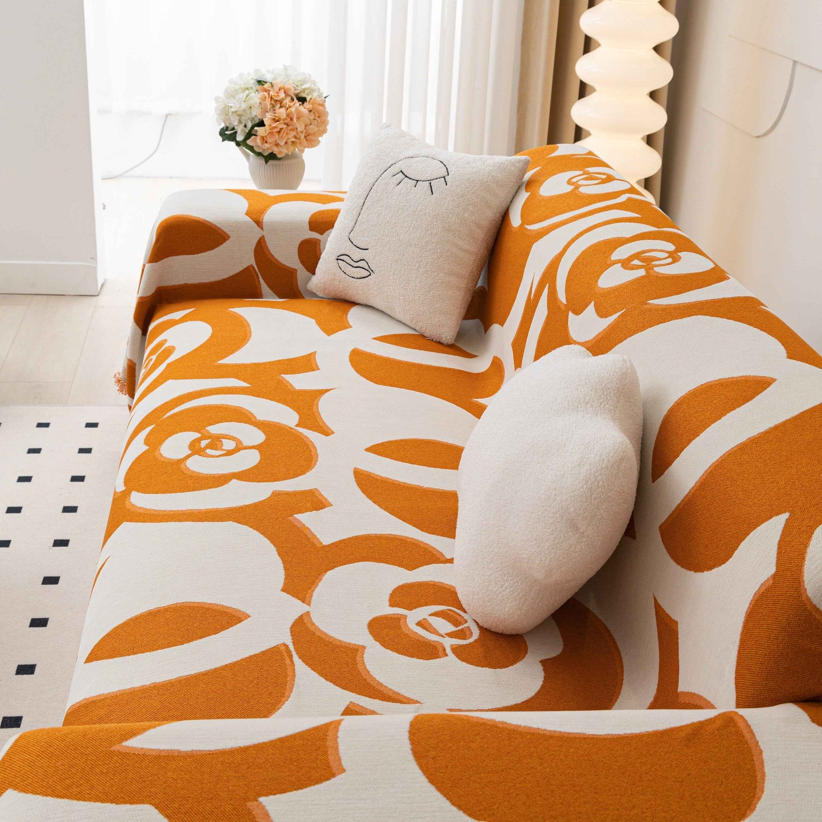 Chenille Sofa Cover Blanket, Couch Cover Blanket Throws for Couches Living Room Furniture Throw Covers