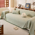 Natural Textured Linen Couch Cover, Breathable & Hypoallergenic Furniture Protector