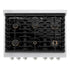 ZLINE 36"Paramount Dual Fuel Range Stainless Steel, Brass Burner, SDR-BR-36