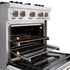 ZLINE 30" Dual Fuel Range, Gas Cooktop, Electric Convection Oven Stainless Steel, White Matte Door CDR-WM-30