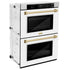 ZLINE 30"Professional True Convection Double Wall Oven, Air Fry, Self Clean, DuraSnow® Matte Black WADSZ-WM-30-MB
