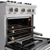 ZLINE 30" Dual Fuel Range, Gas Cooktop, Electric Convection Oven DuraSnow® Stainless Steel, CDRS-30