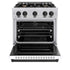 ZLINE 30" Dual Fuel Range, Gas Cooktop, Electric Convection Oven Stainless Steel, White Matte Matte Black CDRZ-WM-30-MB