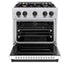ZLINE 30" Dual Fuel Range, Gas Cooktop, Electric Convection Oven DuraSnow® Stainless Steel, Matte Black CDRSZ-30-MB