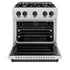ZLINE 30"Classic Gas Range, Convection Gas Oven, DuraSnow® Stainless Steel, Matte Black CGRSZ-30-MB