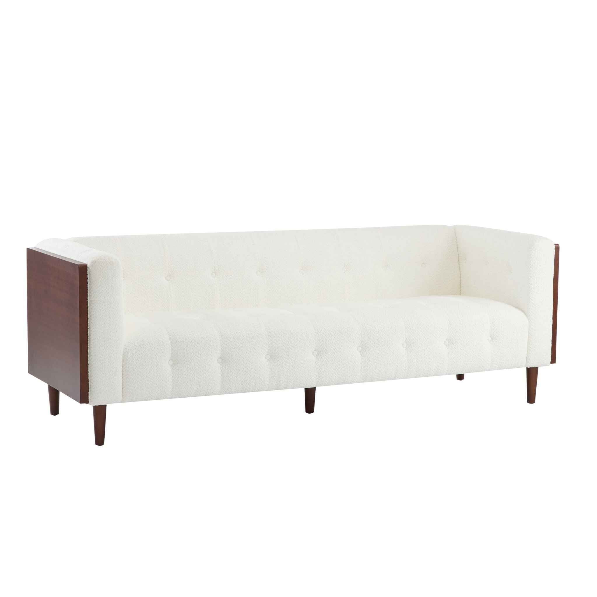 Contemporary 3 Seater Sofa With Tufted Design