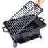 Oval Cast Iron Grill Outdoor Portable Charcoal Tabletop Skillet