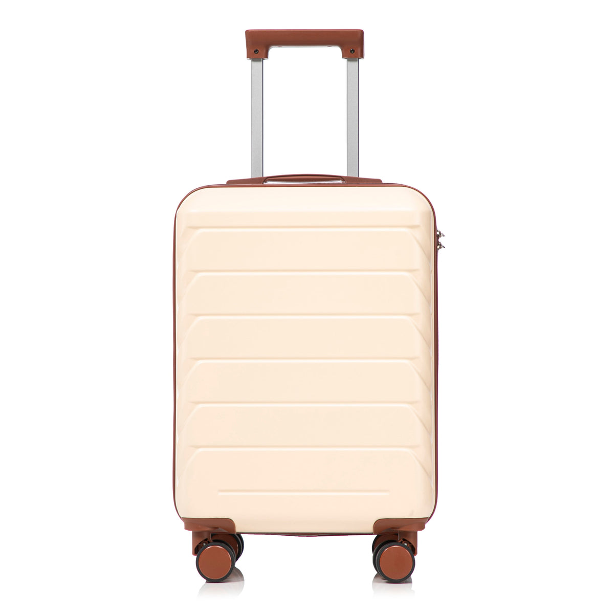 14'/20' 2-Piece Beige ABS Spinner Wheel Luggage Set