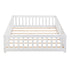 Solid Wood Floor Bed With Door And Fence For Children