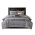 7 Piece Jacquard Comforter Set Grey/Taupe California King