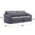 Yuina Linen Sofa with Chrome Legs - Dark Gray