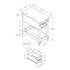 Accent End Table, 2 Tier, Narrow, Storage Drawer, Transitional - Walnut
