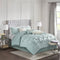7 Piece Tufted Comforter Set - Seafoam King