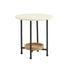 Oval End Table - White / Natural