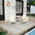 4 Piece Set Of Modern Color Block Designed Single Chairs With Long Table
