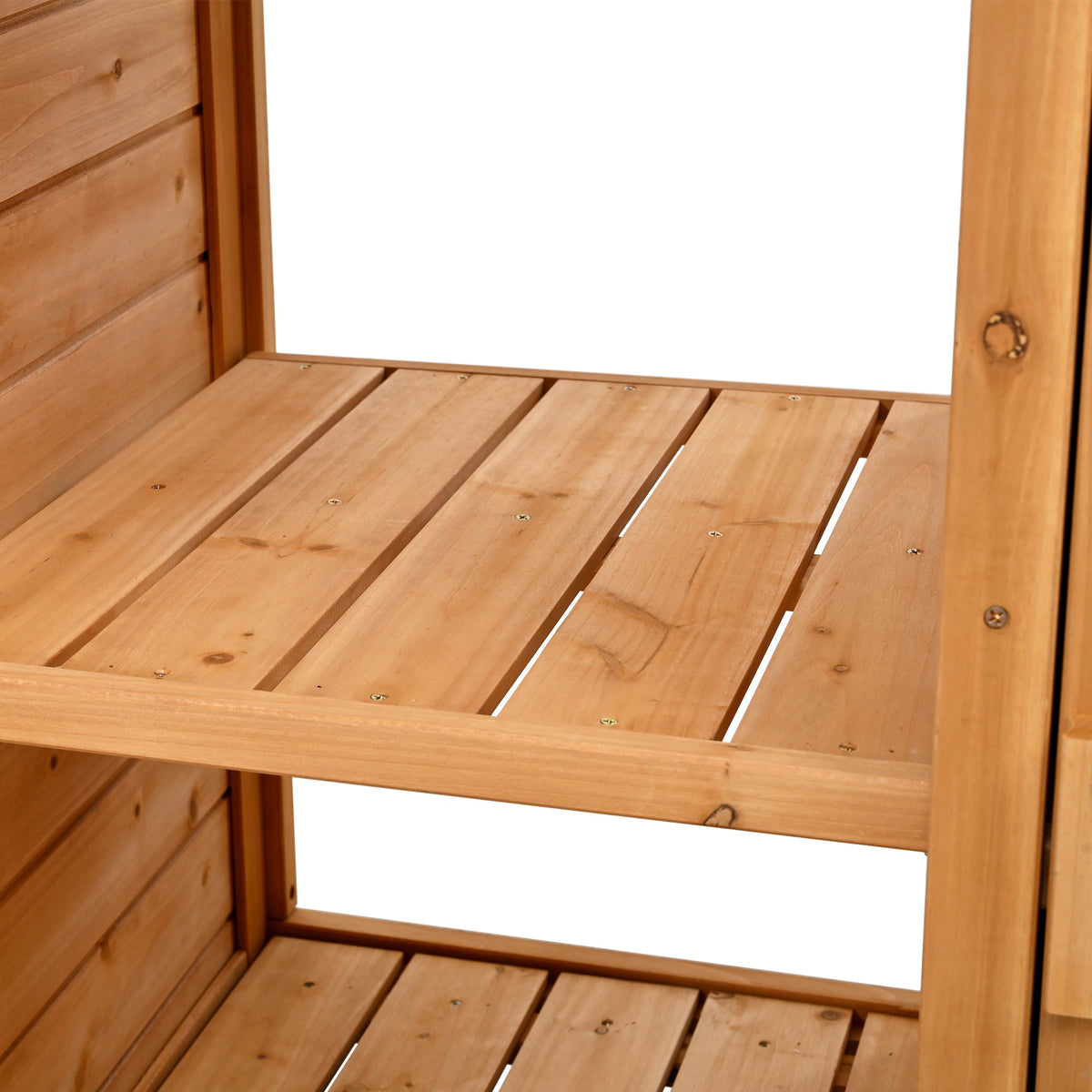 Tall Garden Potting Bench Table with Hutch - Durable Fir Wood