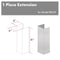 ZLINE 61" Snow Finished Stainless Chimney Extension, For Ceilings Up To 12.5', 8KL3S-E