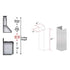 ZLINE 61" Snow Finished Stainless Chimney Extension, For Ceilings Up To 12.5', 8KL3S-E